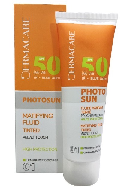 DERMACARE  PHOTOSUN FLUIDE MATIFIANT TEINTE 01 